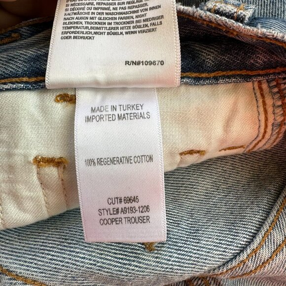 NWT AGOLDE Cooper Trouser Jeans Straight Leg Denim in Command Blue 23 - Picture 11 of 12
